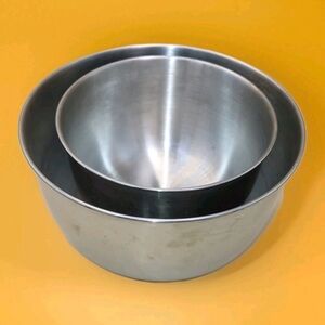 Vtg Sunbeam Mixmaster Heritage Series Model 2350 Stainless Steel Bowls Lot of 2